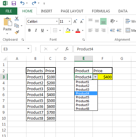 ready spreadsheet